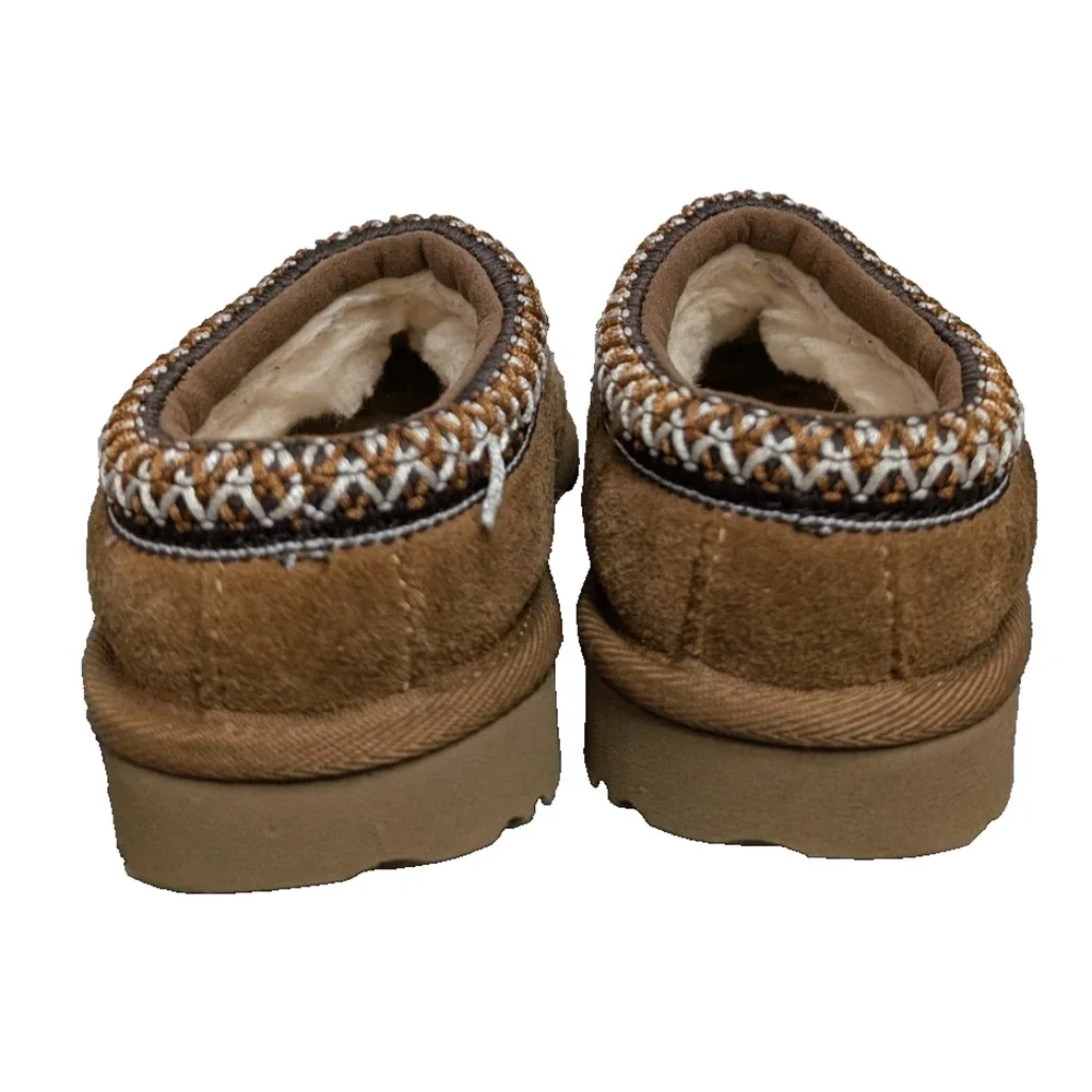 Ugg Tazz Slip On Little Girls 9 Toddler Brown Sherpa Lined Cozy Platform Suede